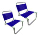Set of 2 Reinforced Aluminum Beach Chairs 90kg + Super Strong 2m Umbrella 5