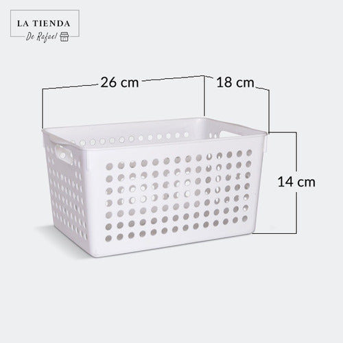 Colombraro Set X 2 Canasto Organizador Plastico Cesto Rectangular #815 2