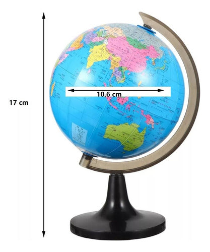 Globo Terrestre Giratório De Mesa Mundi Mundial Médio 4