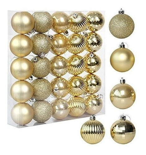 Jarcgoer Christmas Balls Ornaments x25u./ 6cm/ Gold 0