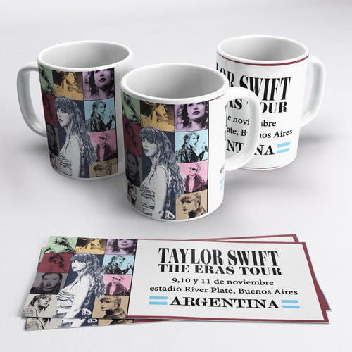 Taza De Cerámica Taylor Swift Tour 2023 Premiun Con Caja 0