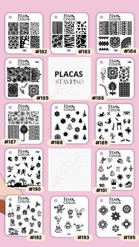 Lefemme 3 Stamping Plates for Nail Art Decoration 5