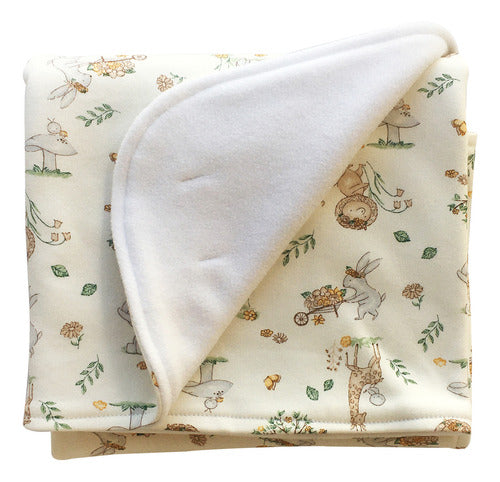 Lunitas de Colores: Double Polar and Cotton Blanket for Newborns 0