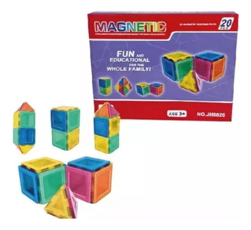 Magnetic Bloques Magneticos 3D Figuras Imantadas 20 Piezas 3