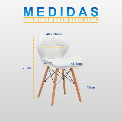 Tcweb Silla Eames Acolchada Tapizada Eco Cuero Capitoneada 1