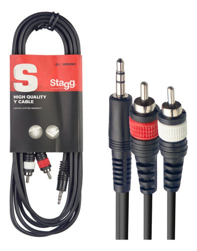 Cable Rca - Mini Plug De 3 Metros Stagg Syc3 0