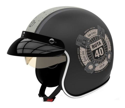 HAWK 721 Open Face Helmet + First Skin Sti Moto Gloves 16