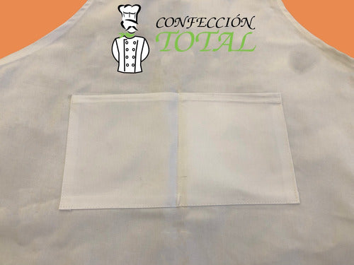 Confección Total Delantal Gabardina C/ Bolsillo Y Regulador Pack X 2 Unidades 3