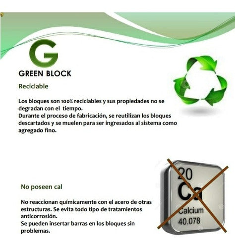 Bloque Ladrillo Green Block -no Retak - No Brimax - 10x25x50 7