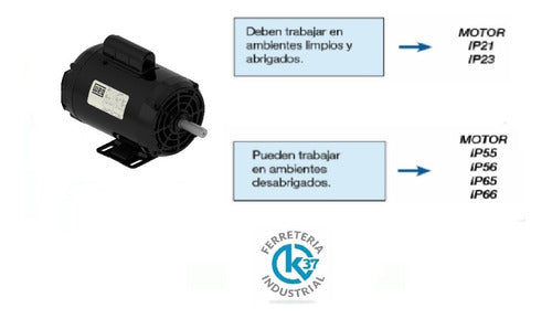 Motor Electrico Weg 1hp Monofasico 1500 Rpm Ip55 220v Blinda 1