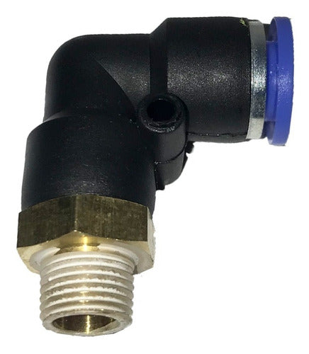 Alnat Acople Conector Codo 8mm X 1/8 Aire Comprimido Neumática 0