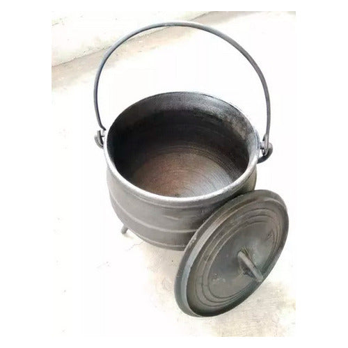 Cast Iron Three-Legged Cauldron Pot with Lid 10L - Cast Iron Fire Pit 2