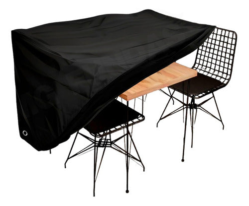 Waterproof Rectangular Outdoor Table Cover with 4 Chairs 0