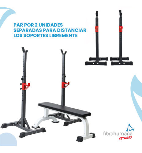 Soporte Sentadillas Maquina Pesas Piernas Kit Fitness Rack 5