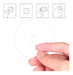 Set of 6 Silicone Suction Cup Discs - Multi-Surface Adhesive and Anti-Fall Design 0