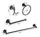 Leyden Bathroom Accessories Set - 61 cm Black Towel Bar 7