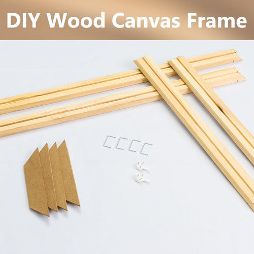 Hkejoi Wooden Canvas DIY Kit, 40x50cm, Easy to Assemble 1