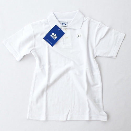 Ely Short Sleeve Piqué Polo Shirt - White Size 10-12 1