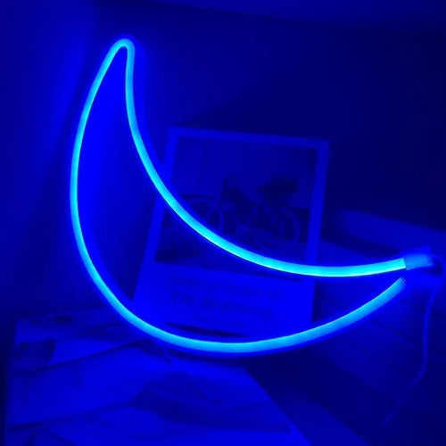 Decoration Lamp Neon LED Half Moon USB Cable Light 7