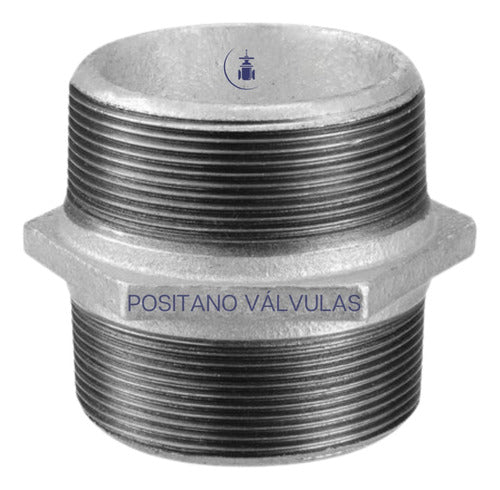 5x Niple Duplo Galvanizado 1'' Polegada Bsp  - Tupy 150l 5