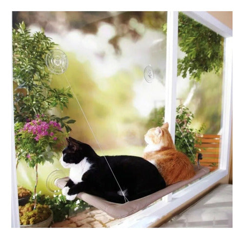 Generico Cama Colgante Elevada Para Gatos Ventana Con Ventosas 3