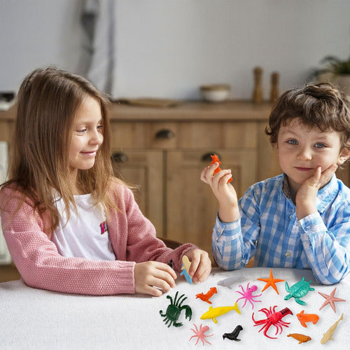 Juguete De 60 Figuras De Animales Marinos Para Niños 4