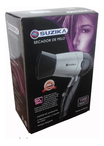 Suzika Mini Foldable Hair Dryer 1000W DC with 2 Speeds 5