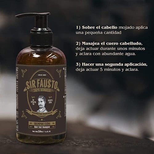 Sir Fausto Shampoo Para Caída Cabello Tratamiento 250ml 7