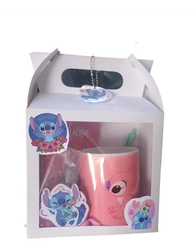 Obby Box Stitch Taza Y Anotador (Lapiceras Y Stickers) 0