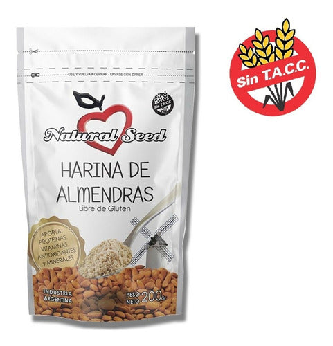 Natural Seed Almond Flour | Free Gluten | 200g X2 2