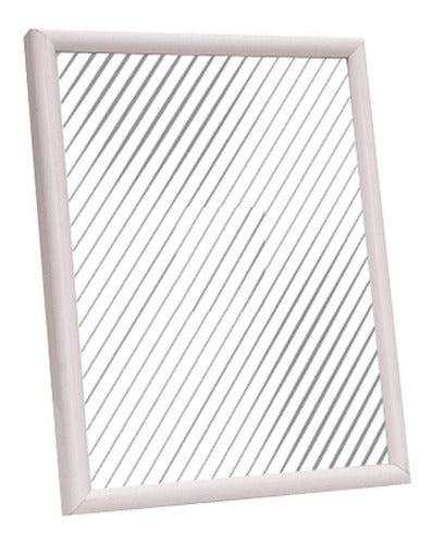 White Glass 30x40 cm Picture Frame with Bombé Edge 0