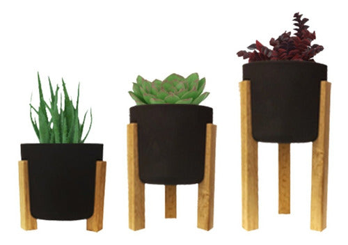 Mini Succulent Cactus Planters N8 Nordic Set of 3 0