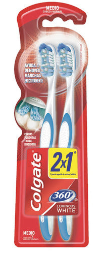 Colgate 360° Luminous White Toothbrush 2x1 0