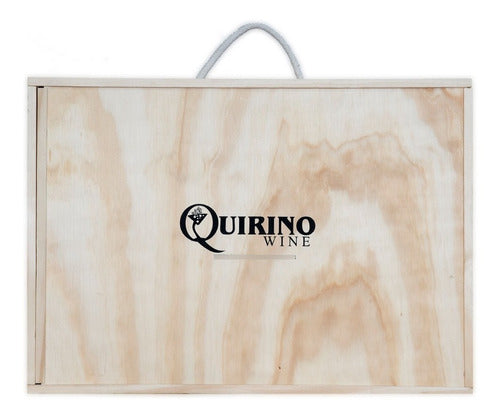 Quirino Bebidas Wooden Case for 5 Wine Bottles - Gift! 0