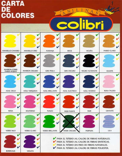 Colibrí Cold/Hot Dye Powder - 10 Units - Choose Your Colors 2