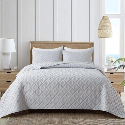 Hiaruo Queen Quilt Bedding Set, Colcha Geométrica Suave Y Cá 1