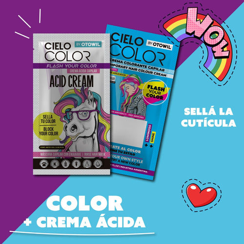 Otowil Cielo Color Kit: Hair Dye + Power Ized + Acid Cream 85