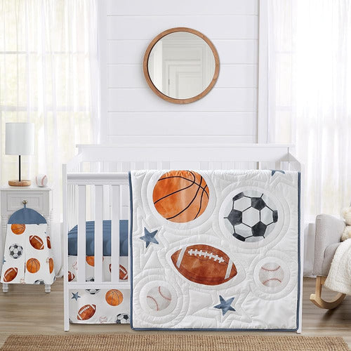 Sweet Jojo Designs Sports Theme Boy Baby Crib Bedding Set In 0