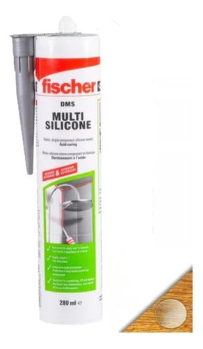 Fischer Acetic Silicone Sealant 280ml - Transparent/White/Black 9