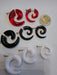 Acrylic Steel Spiral Fake Expander Horn Earrings Piercing 3-4 cm 30