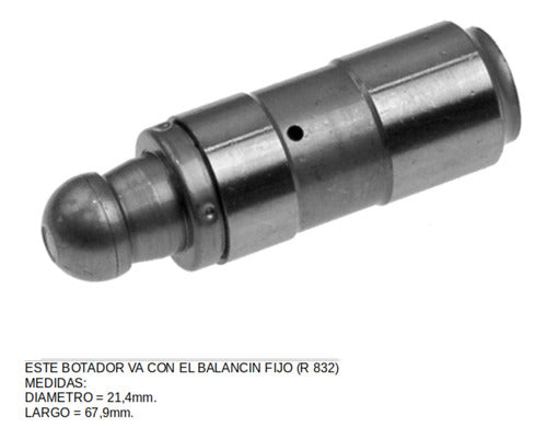 Imet Kit 8 Botador Hidraulico Omega (93/98) 2,0 2,2 5233315 1