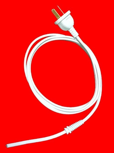 White Injected Armored Cable 0.75 with Plug 1.53m 2