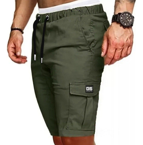 G6 Bermuda Cargo Gabardine Men's Shorts Jogger with Pocket 0