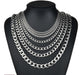 Men Women Cuban Link Chain Necklace Stainless Steel 3mm 3