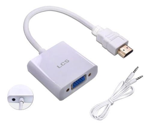 LCS HDMI to VGA + Audio Converter Adapter Full HD 1