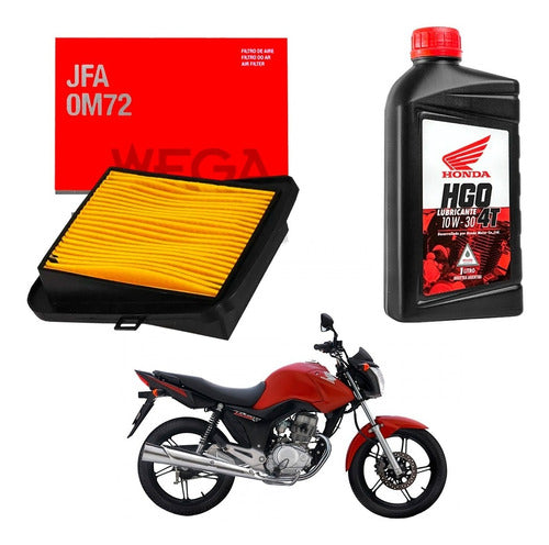 Honda Kit Service CG New Titan150 Air Filter + Oil 0