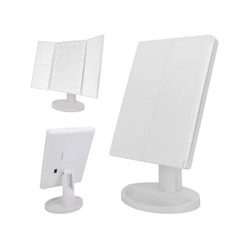 LED Three-Panel Mirror with Zoom Touch Control Suono 2
