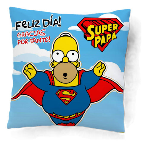 Imprimi Kits Plantillas Para Sublimar Almohadones Dia Del Padre Simpson 0