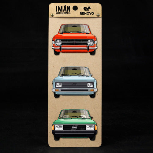 Renovo Fiat 128 Car Magnets Pack of 3 Units 1