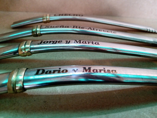 Personalized Stainless Steel Straws - Pack of 15 - Bombillas Personalizadas X 15 Unidades